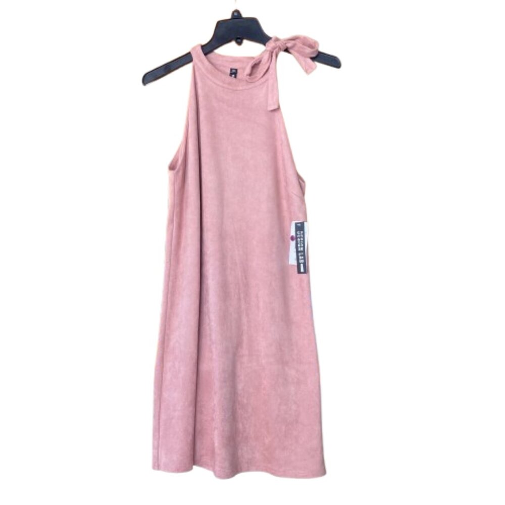 Design Lab Lord & Taylor Faux Suede Sleeveless Dress Medium M Mauve NWT